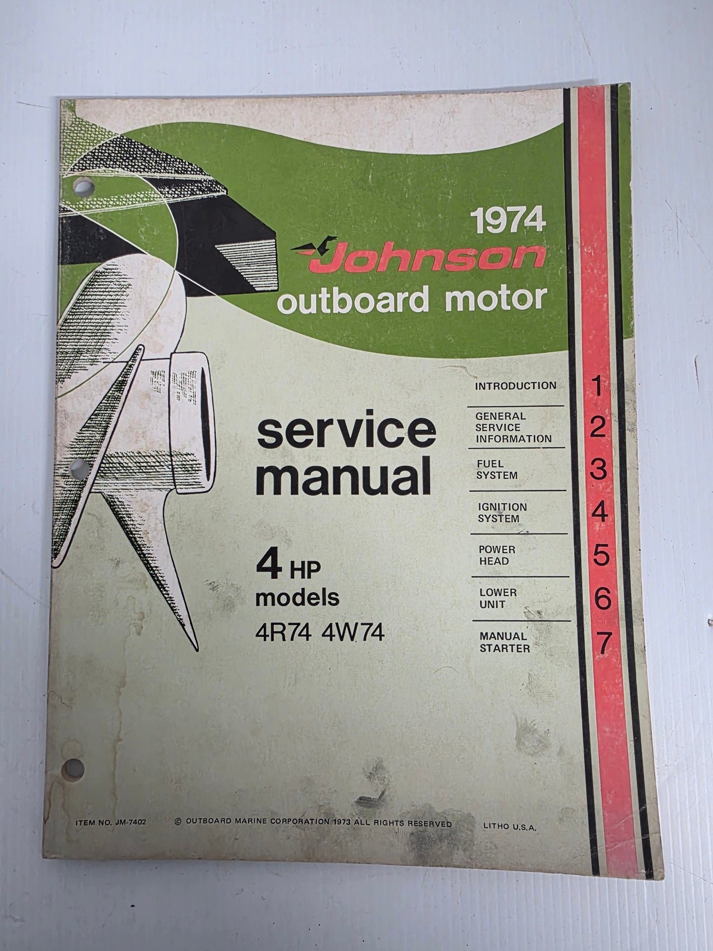 1974 Johnson 4HP Service Manual | Genuine Used Manual