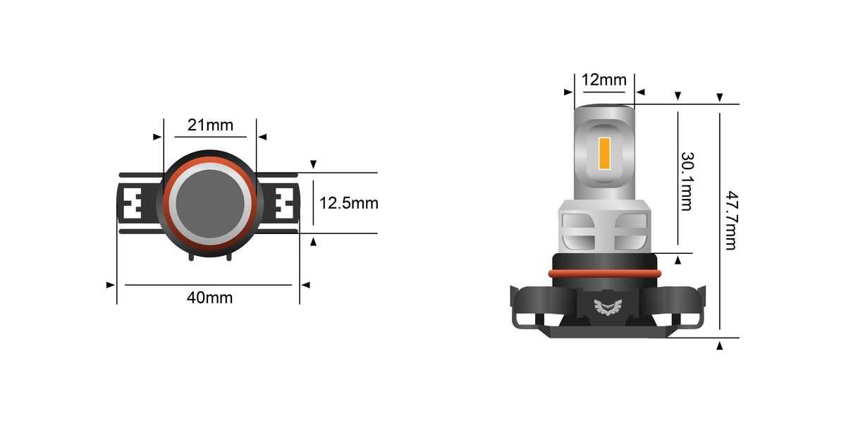 LEDCONV-PSX24W PSX24W LED Fog Light Bulbs (Pair) | Genuine STEDI Product