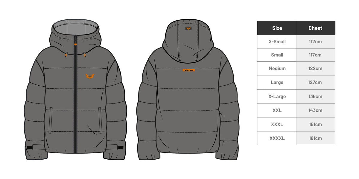 ST-50-PFJ-OPT STEDI Grey Puffer Jacket (Larger Sizing) | Genuine STEDI Product