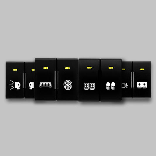 DUAL-SQ-TOY Dual Push Square Switch to suit Toyota | Genuine STEDI Product