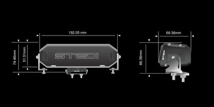 ST-02-SRT-104 Sport Plus Single Row 7.5 inch 4 LED Light Bar | Genuine STEDI Product