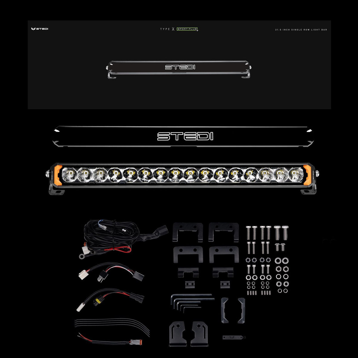 ST-02-SRT-116 Sport Plus Single Row 21.5 inch 16 LED Light Bar | Genuine STEDI Product