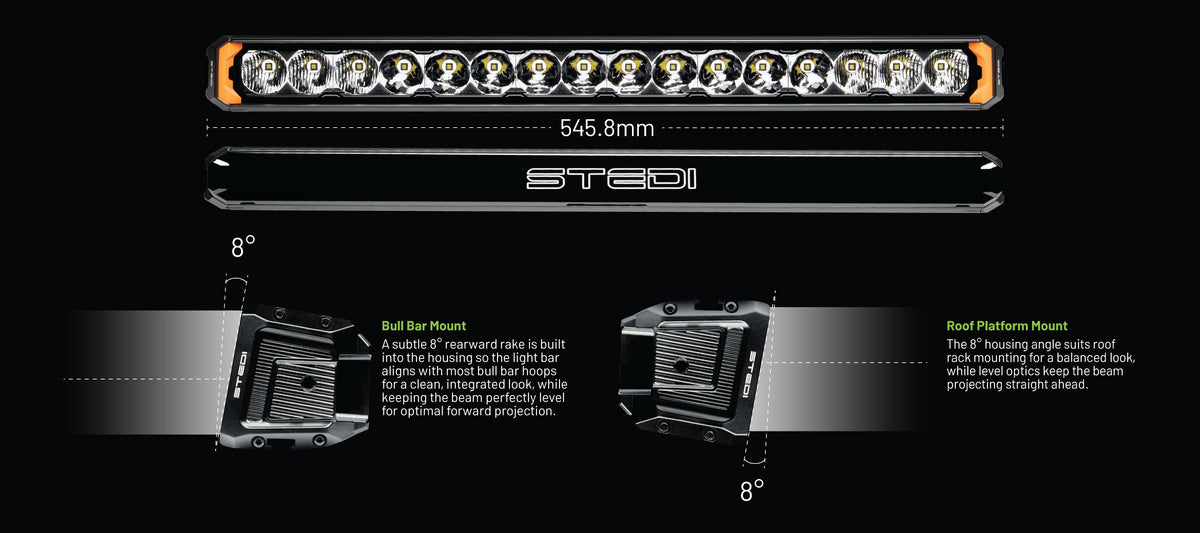 ST-02-SRT-116 Sport Plus Single Row 21.5 inch 16 LED Light Bar | Genuine STEDI Product