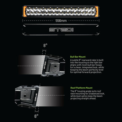 ST-02-SRT-240 Sport Plus Double Row 22 inch 40 LED Light Bar | Genuine STEDI Product