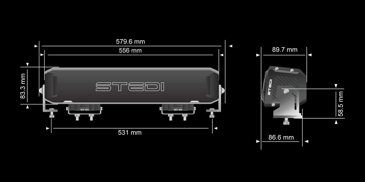 ST-02-SRT-240 Sport Plus Double Row 22 inch 40 LED Light Bar | Genuine STEDI Product