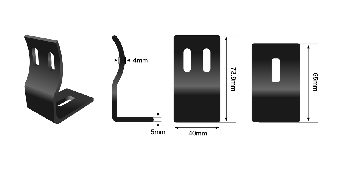 BRKST-X-BTM Replacement Sliding Brackets for ST-X Series Light Bars | Genuine STEDI Product