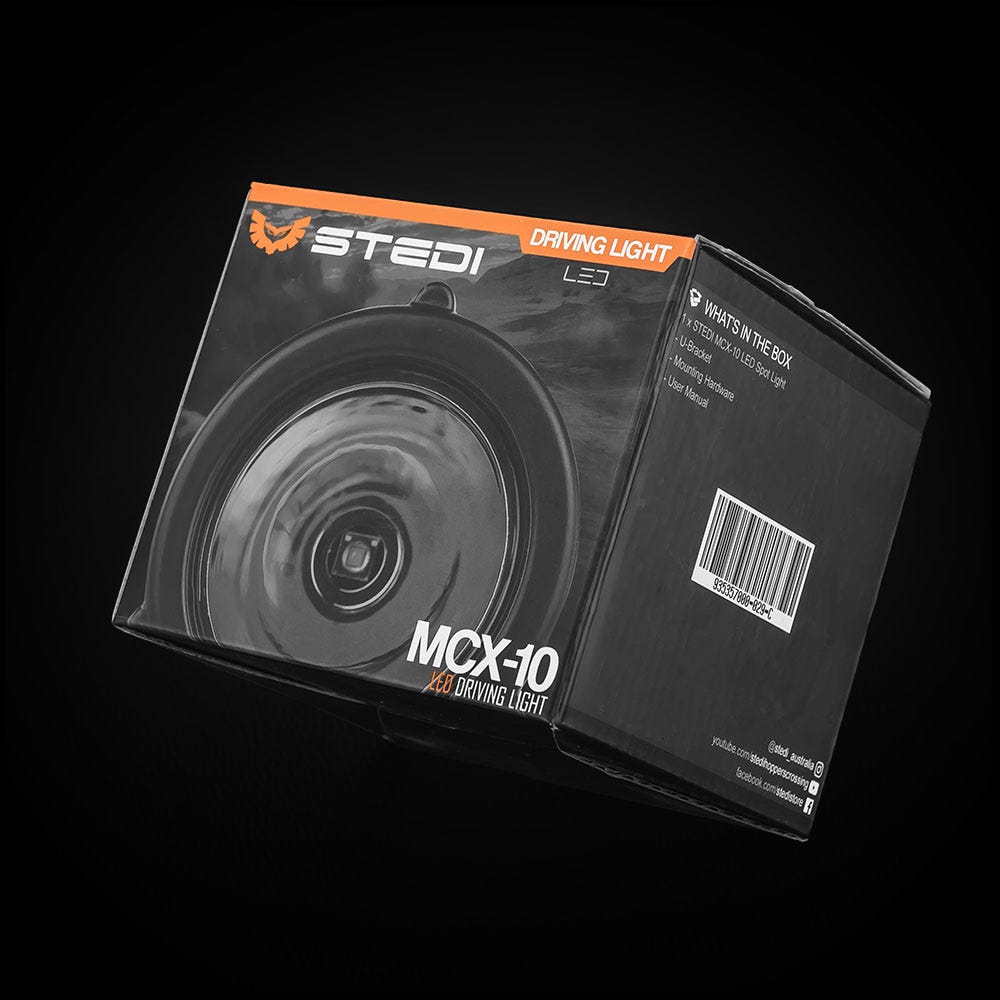 LEDMOTO-MCX10-SPOT MCX10 Motorcyle LED Light Driving Beam | Genuine STEDI Product
