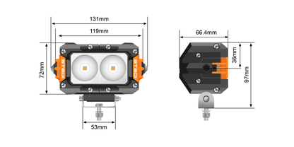 LED3301-PRO-2L ST3301 Pro 4.6" 2 LED Work Light | Genuine STEDI Product, image 12