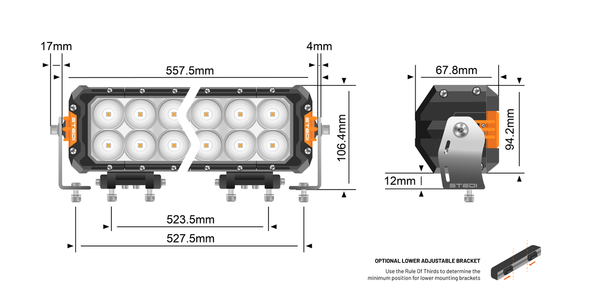 LED3303-PRO-32L Pro Double Row 23.3 Inch 32 LED Light Bar | Genuine STEDI Product, image 16