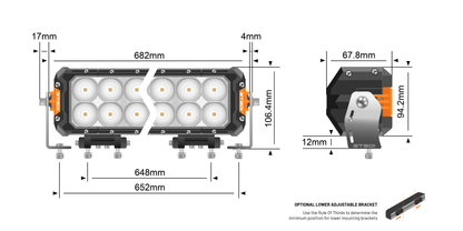 LED3303-PRO-40L Pro Double Row 28.2 Inch 40 LED Light Bar | Genuine STEDI Product, image 16