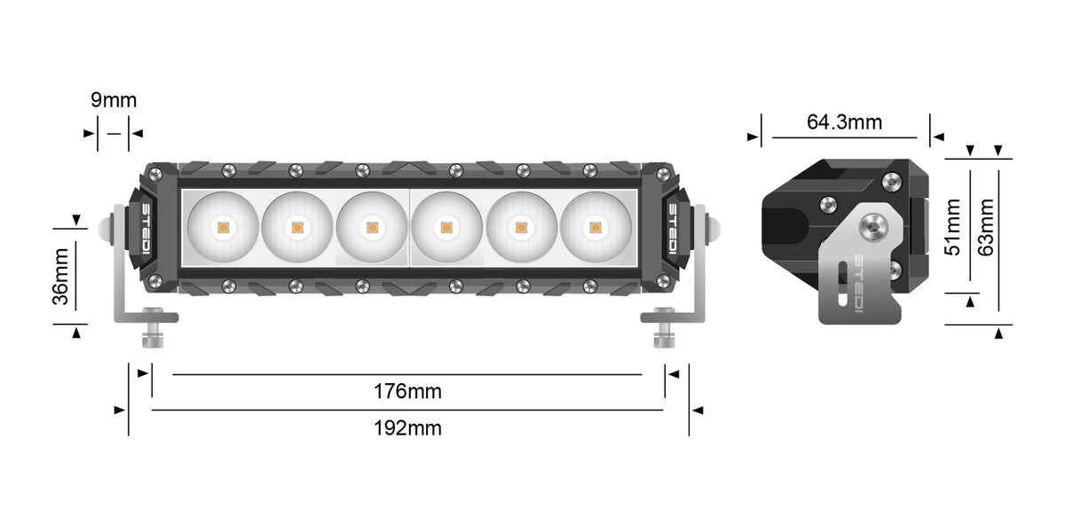 LEDST3K-6L 7.5 Inch 6 LED Slim LED Light Bar | Genuine STEDI Product, image 12