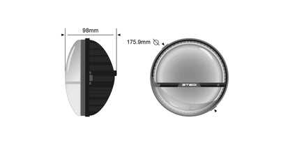 LED-HOMAGE-3000CHR Homage 7 Inch LED Headlight - Chrome (3000K) | Genuine STEDI Product, image 14
