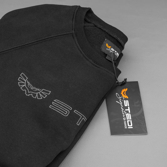 MERCH-SWEAT-OPT STEDI Stencil Sweater - Black | Genuine STEDI Product