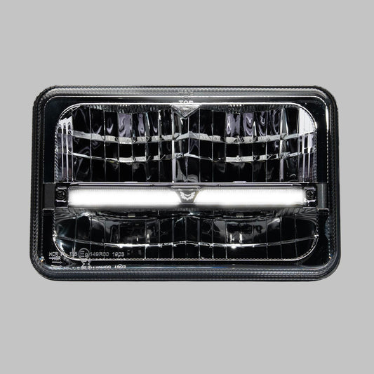 ST-45-HBI-641 Homage Rectangle 6x4 Inch LED Headlight with DRL & Integrated Indicator | Genuine STEDI Product