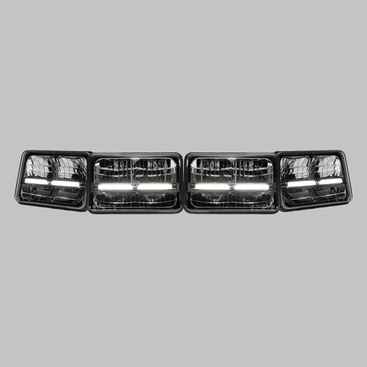 ST-45-HBI-641-LC Homage Rectangle 6x4 Inch LED Headlight with Indicator - 4x Bundle to suit 80 Series Landcruiser | Genuine STEDI Product