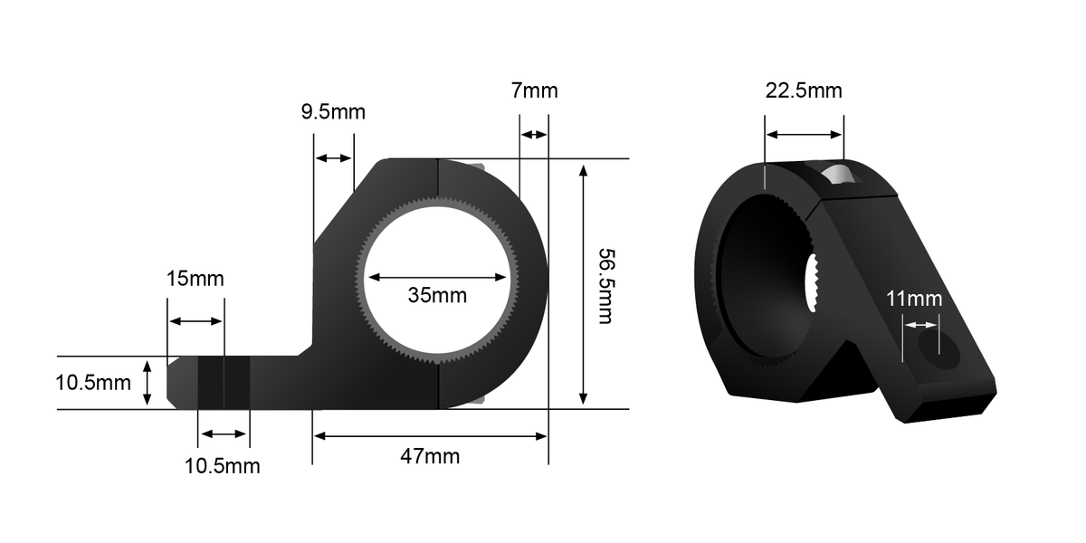 BRK-BLK-OPT-1 Tube Mounting Brackets | Genuine STEDI Product, image 14