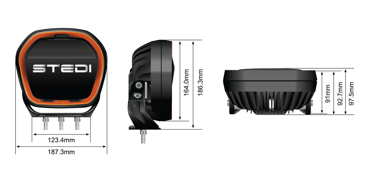 EVO-7-PAIR Type-X EVO 7 Inch LED Driving Lights | Genuine STEDI Product, image 14