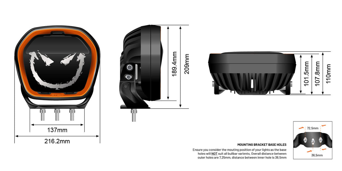 TYPEX-EVO-PAIR Type-X EVO 8.5 Inch LED Driving Lights (Pair) | Genuine STEDI Product, image 15