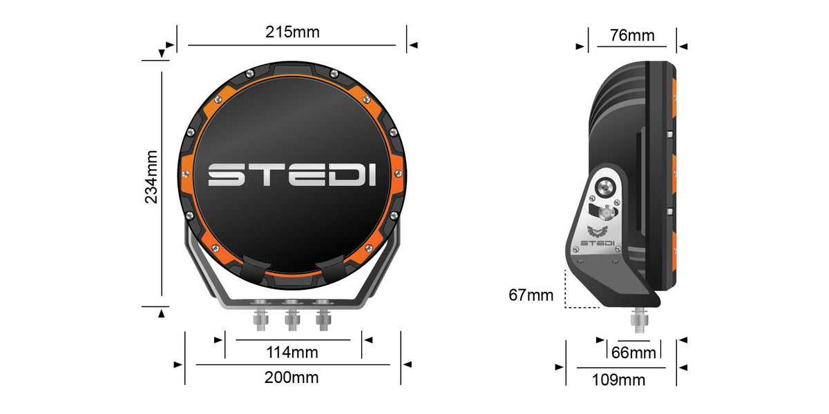 SNGL-1X-XPRO Single (1X Light) Type-X Pro Driving Light | Genuine STEDI Product, image 13