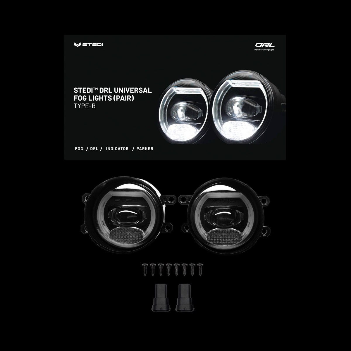 ST-43-FGL-002 Universal Type B LED Fog Light with DRL Conversion Kit | Genuine STEDI Product
