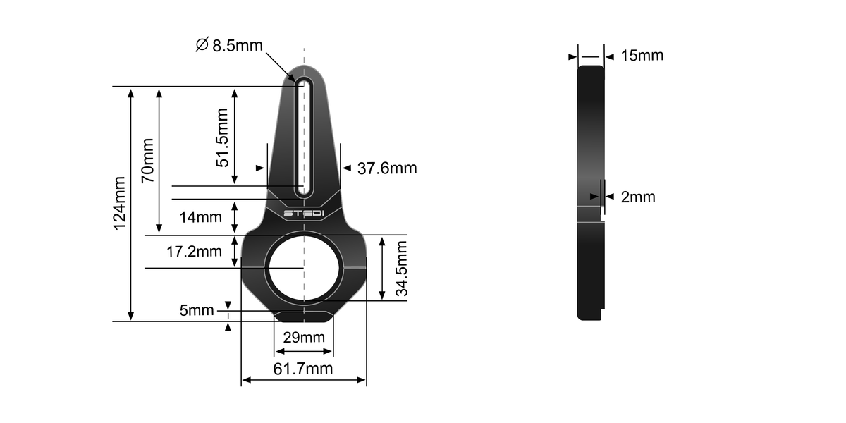 BRKUNIV-35-40MM Vice Bull Bar Tube Clamps | Genuine STEDI Product, image 8